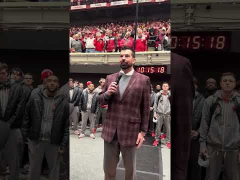 Ohio State head coach Ryan Day speaks at Skull Session before Michigan game #shorts