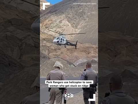 Park Rangers use helicopter to save woman who got stuck on ridge