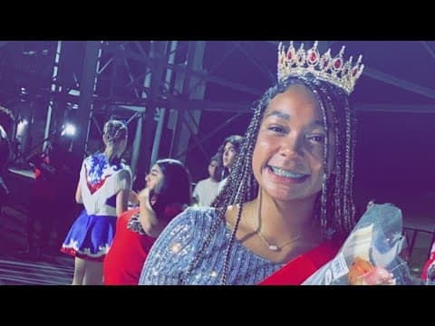 Homecoming queen stands ground, says she didn't break dress code during graduation