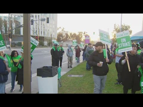 Thousands of UCSD health workers walk off the job Wednesday morning