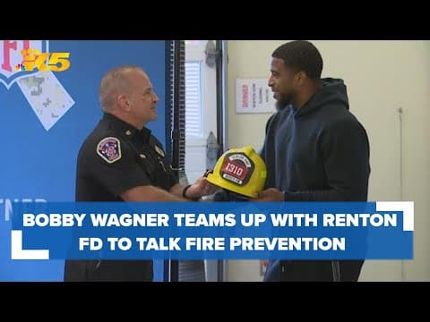Seahawk Bobby Wagner teams up with Renton Fire to discuss importance of wildfire prevention