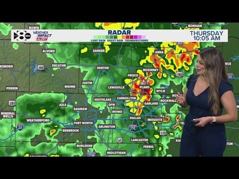 Heavy rain moving through North Texas: Latest updates