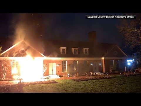 Newly released video reportedly shows arson attack on Pennsylvania Governor's Mansion