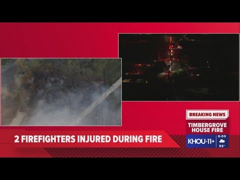 Two firefighters injured battling house fire in northwest Houston