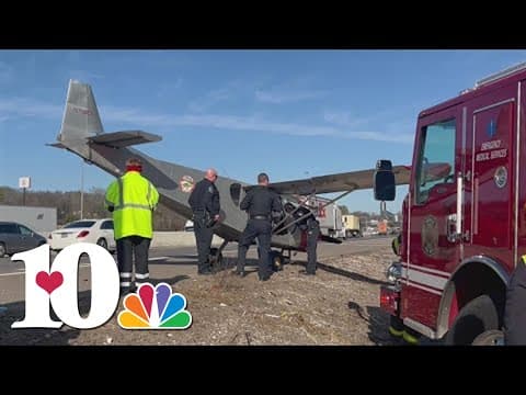 Plane makes emergency landing on I-40