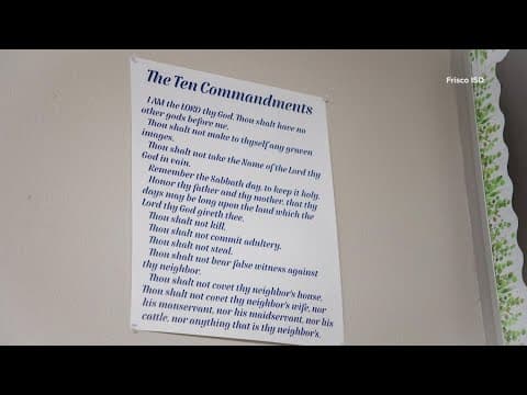 The Ten Commandments are now on display in Texas classrooms