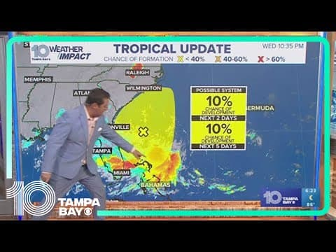 Tracking the Tropics: Disturbance off Florida east coast has low chance of development