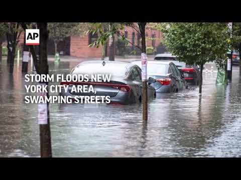 Storm floods New York City area, swamping streets and stranding drivers