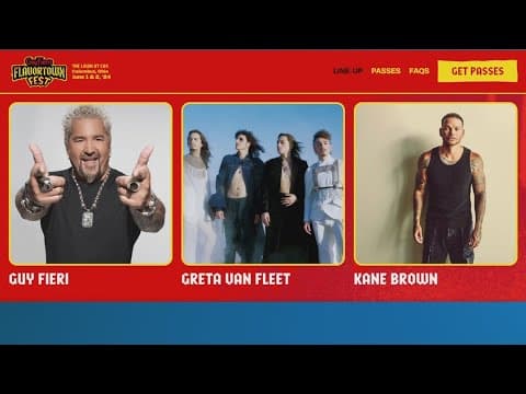 Guy Fieri announces headline performers for Flavortown Fest