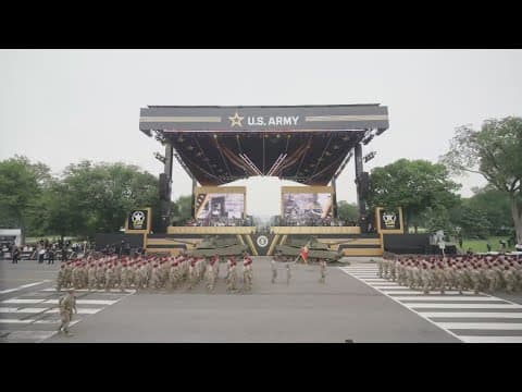 Military parade barrels through Washington, DC as 'No Kings' protesters across US decry Trump