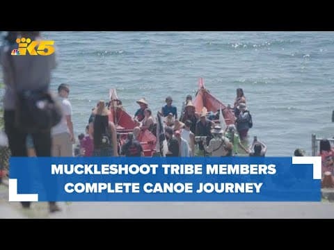 Members of the Muckleshoot Tribe complete canoe journey for the first time since the pandemic