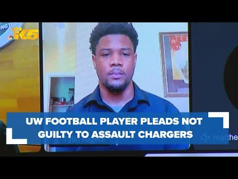 UW football players charged with assault after allegedly attacking bicyclist plead not guilty