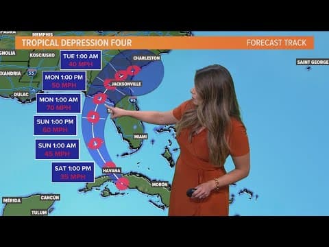 Tropical Depression Four forms in the Caribbean