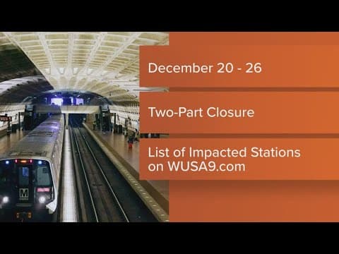 Metro to shut down downtown stations in December
