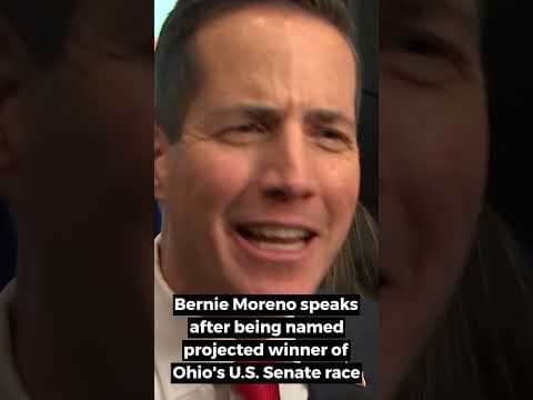 Bernie Moreno speaks after being named projected winner of Ohio's US Senate race #shorts