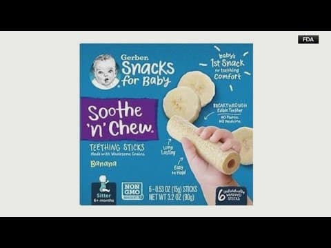 Gerber teething stick recalled