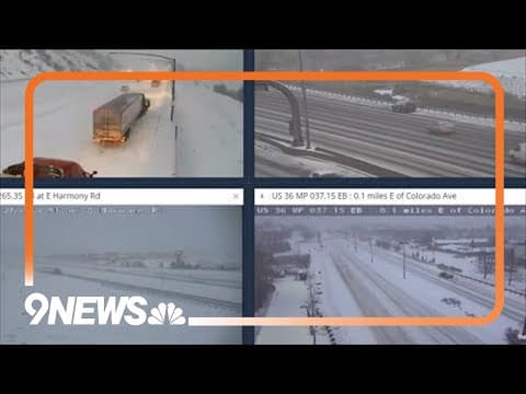 Snow falls in Colorado in below-zero temperatures