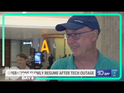 Travelers stranded at Tampa airport following widespread tech outage