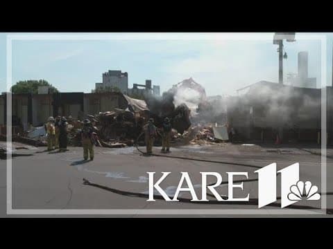 Weeks after Hastings Co-Op Creamery closed, a massive fire engulfs the building