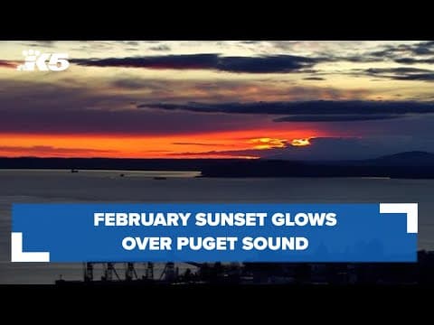 February sunset glows over Puget Sound | Time-lapse