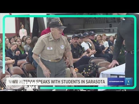 98-year-old WWII veteran speaks with students in Sarasota