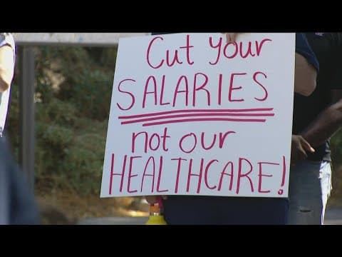 SDSU workers protest losing health benefits