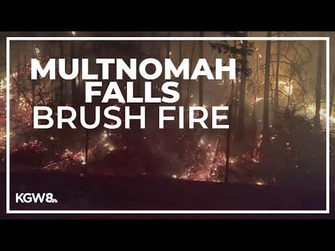 Brush fire near Multnomah Falls