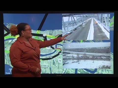 Slow traffic on Crescent City Connection in New Orleans