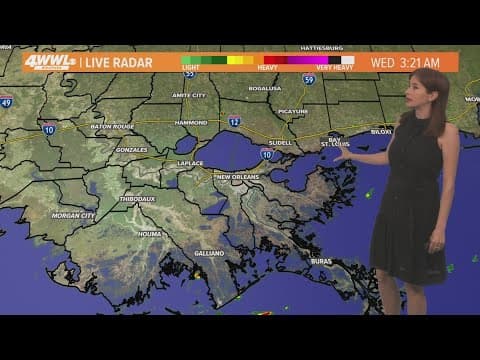 New Orleans Weather: Scattered rain on Wednesday, still steamy through weekend