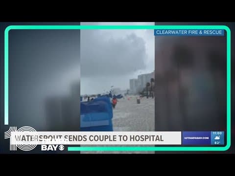 VIDEO: Waterspout comes ashore at Clearwater Beach, 2 sent to hospital