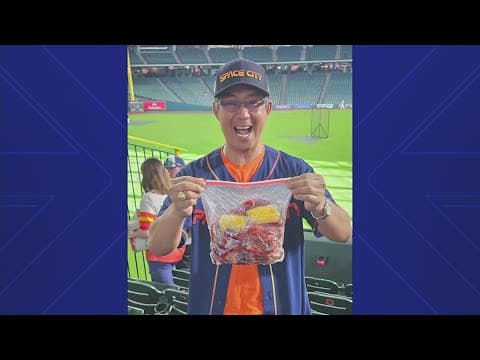 Houston Astros fan goes viral after bringing plastic bag filled with crawfish to game