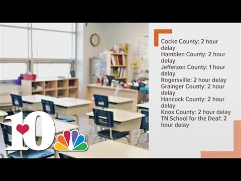 Current schools delayed in East Tennessee due to storms and flooding