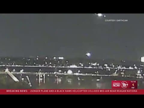 Video shows moment plane collided with Black Hawk helicopter