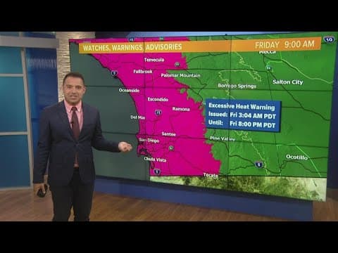 A look at watches, warnings and advisories for San Diego as Tropical Storm Kay passes through