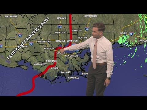 Here's the path Hurricane Francine took through Louisiana