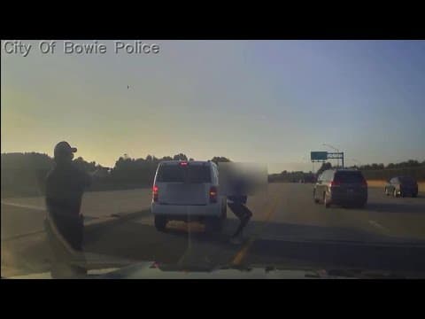 RAW: Body camera footage of Bowie officer firing gun while helping stranded driver