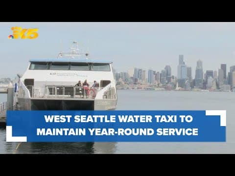 West Seattle Water Taxi will maintain year-round midday, weekend service beginning in October