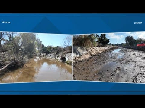Before and after | CBS 8 drone documents San Diego flood channel