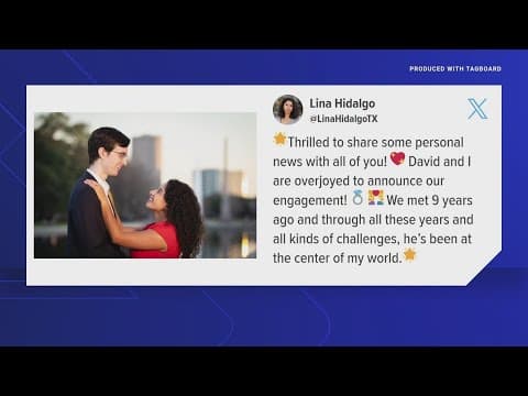 Harris County Judge Lina Hidalgo announces engagement to longtime boyfriend
