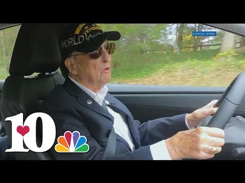 101-year-old veteran drives his first electric vehicle