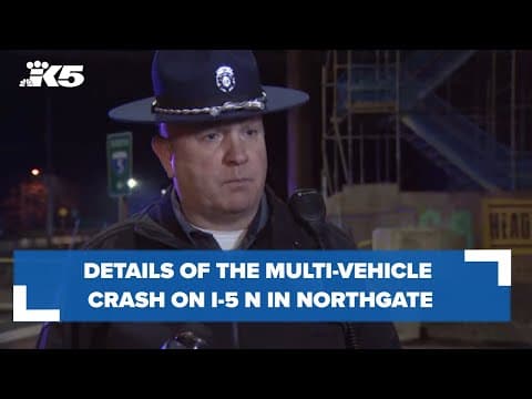 Details of the multi-vehicle crash on I-5 N in Northgate