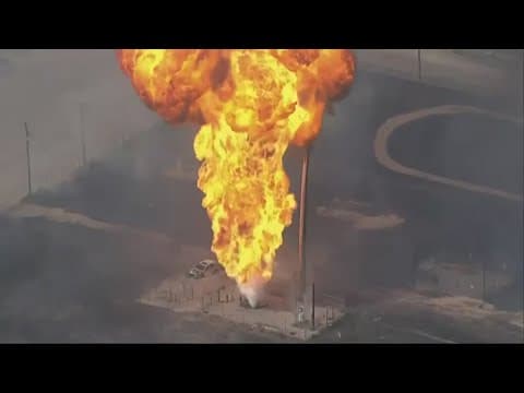 Natural gas pipeline fire in Houston