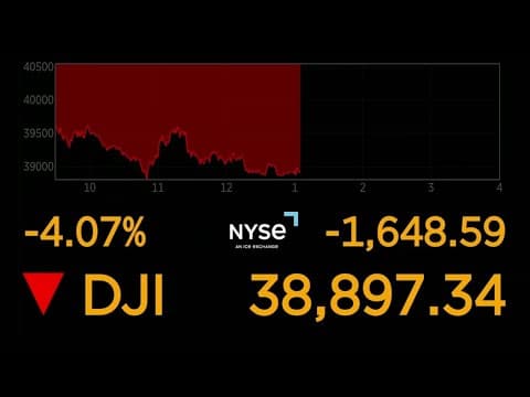 Dow drops more than 1,600 points in reaction to Trump's tariffs announcement