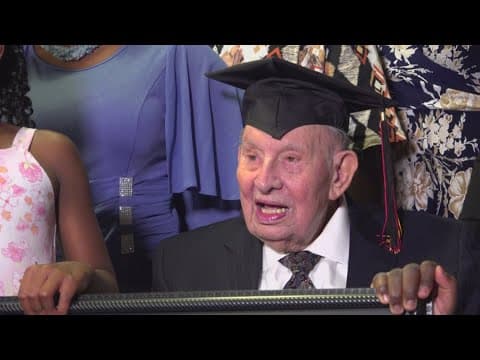 100-year-old veteran gets college diploma