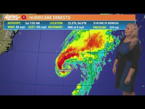 Saturday 7 a.m. Tropical Update: Ernesto makes landfall in Bermuda as a Cat. 1