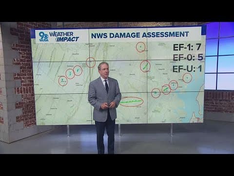 National Weather Service confirms 13 tornadoes touched down in the area