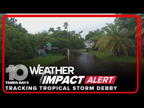 Drone video shows flooded roads on Tampa's Davis Islands