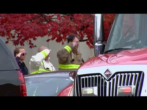 First responders line streets to retired Columbus firefighter killed in a plane crash