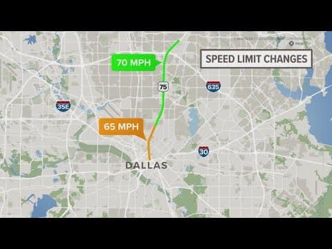 Dallas announces it will lower the speed limit on 75