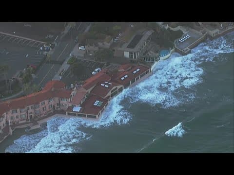 King Tides pound the Marine Room restaurant
